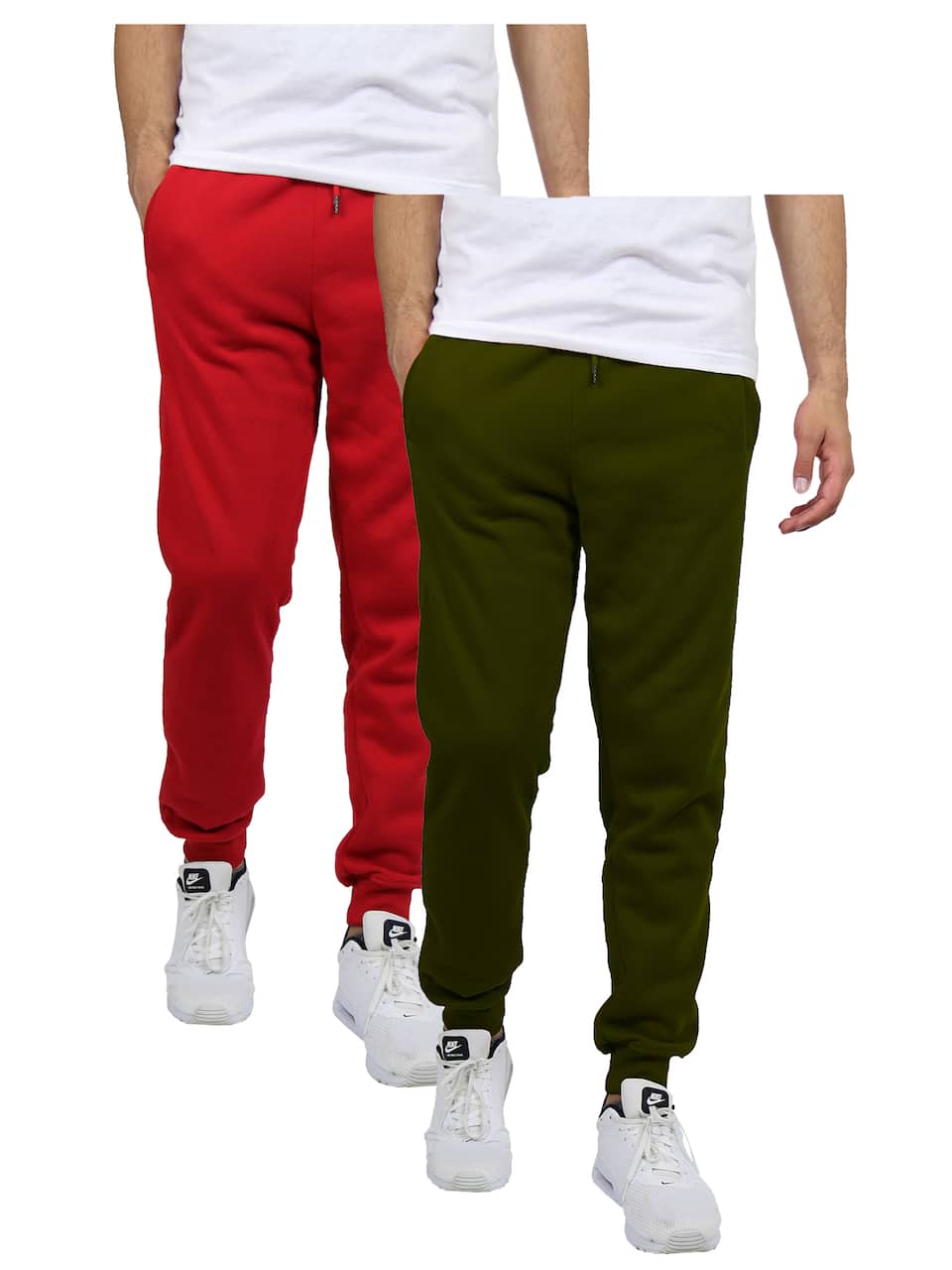 Galaxy by Harvic Men's Fleece-Lined Jogger Sweatpants 2 Pack